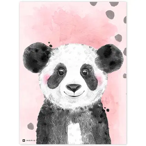 Falikép - Színes panda