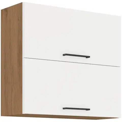 Niki 30. konyha 80 GU-72 2F 80x71,5x31cm fényes fehér/lancelot tölgy