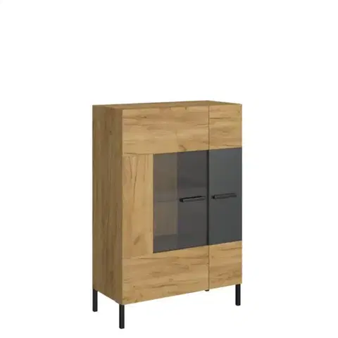 Santes WN1D1W antracit/ arany craft tölgy vitrin