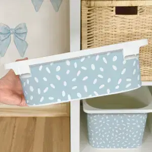 Matrica IKEA TROFAST dobozhoz - Világoskék BOHO minta