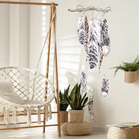 Textil falmatrica - Boho stílusú tollak