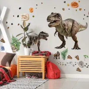 Dinoszauruszok - Triceratopsz és Tirannoszaurusz Rex falmatrica, tekintsd meg a dinók világát