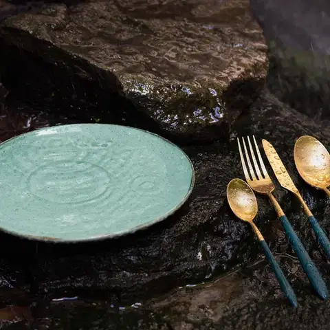 Lapos tányér türkiszkék 23 cm – Gaya - 451959