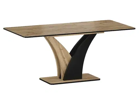 Vento étkezőasztal artisan tölgy/ fekete (120-160x68)