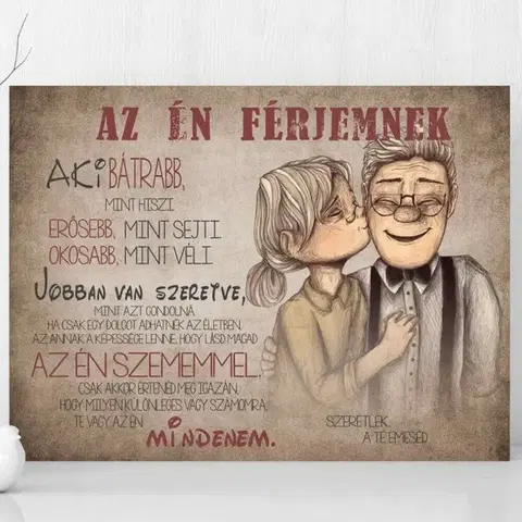 Valentin napi ajándék - Kép falra - Szerelmi vallomás egy szeretett férfinak