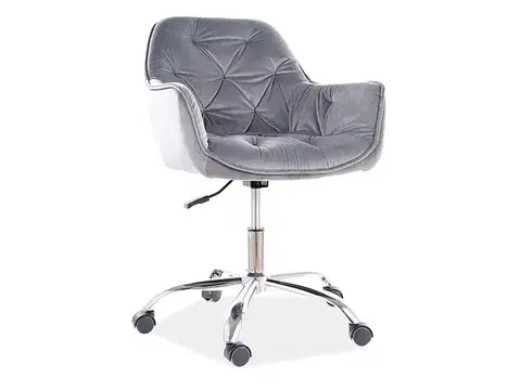 Q-190 Velvet forgószék szürke bluvel 14