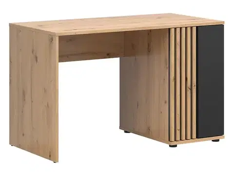 Vabres BIU1D íróasztal fekete/ artisan tölgy