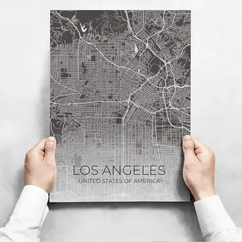 Fali dekoráció - Map of Los Angeles