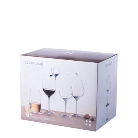 Vörösboros poharak 570 ml-es 6 db-os készlet - Optima Line Glas Lunasol - 322686