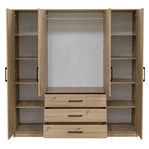 Kos gardrób D4 tükör/ artisan tölgy