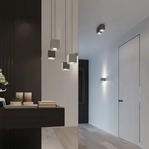 Quad 2 szürke mennyezeti lámpa