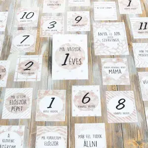 Mérföldkő kártya - Krémszínű