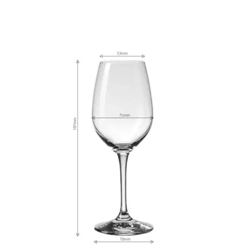 Fehérboros poharak 280 ml 4 db-os szett - BASIC Glas Lunasol META Glass - 322001