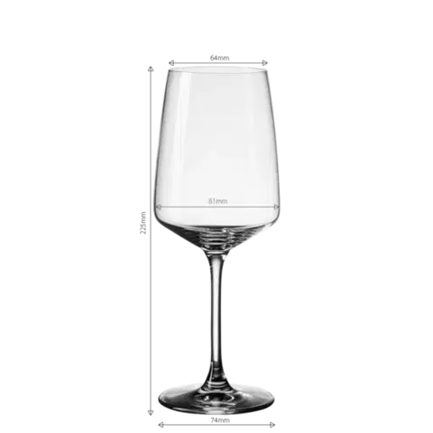 Fehérboros poharak 400 ml 4 db-os szett - Century Glas Lunasol - 322160