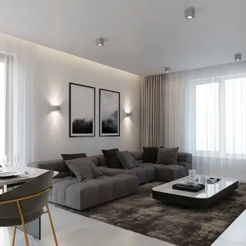 Quad beton mennyezeti lámpa