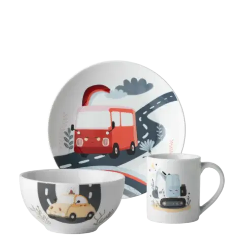 Cars gyermek porcelán étkészlet 3 db – KIDS WORLD - W0190