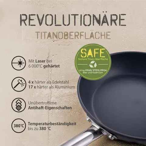 Fazék titán felülettel Ø 24 cm - Saturn Terra Lunasol - 601305