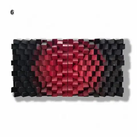 Fali panel 70x140x7cm-design panel - diffúzor 6 szín - 06 - fekete/bordó , 140x70x7cm