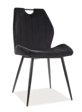 Arco Velvet étkező szék fekete láb/ fekete bluvel 19