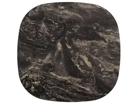 Stella B Ceramic 75*75 asztalka Vulkán fekete/ réz