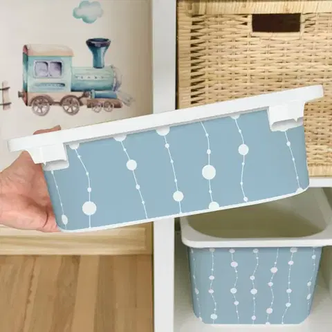Matrica IKEA TROFAST dobozhoz - Kék láncok