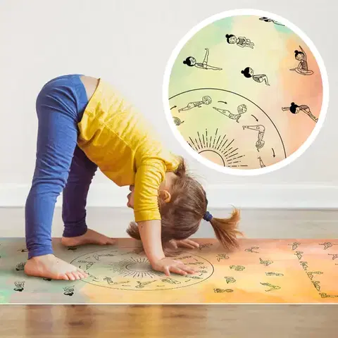 INSPIO tornaszőnyeg gyerekeknek, szőnyeg tornagyakorlatokkal otthonra