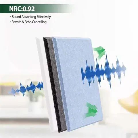 Bilnora extra sűrű félkör alakú akusztikai panel 0,9cm vastag 30*30 cm - 14 sötét szürke , 30x30x0,9cm
