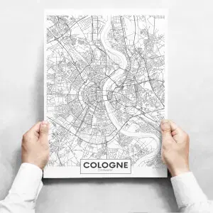 Fali dekoráció - Map Of Cologne II