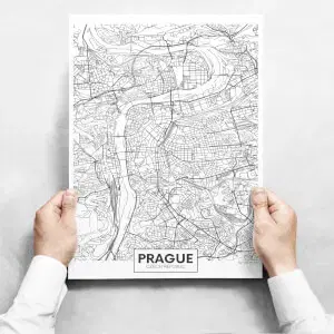 Fali dekoráció - Map of Prague