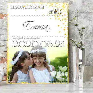Elsőáldozási ajándék - Emlék elsőáldozásra fotóval