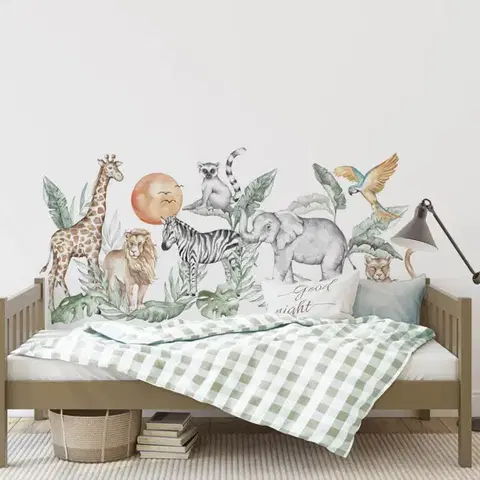 Textil falmatrica - SZAFARI az ágy mögé