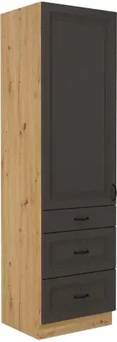 Niki 33. konyha 60 DKS-210 3S 1F 60x210x57cm grafit/ artisan tölgy