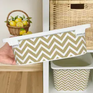 Matrica IKEA TROFAST dobozhoz - Aranyszínű ékzár (cikcakk)
