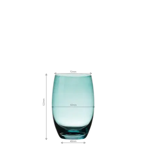 Poharak türkizkék 460 ml 6 db — Optima Glas Lunasol - 322834