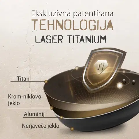 Serpenyő titán bevonattal Ø 26 cm, magasság: 5 cm — Saturn Terra Lunasol - 601323