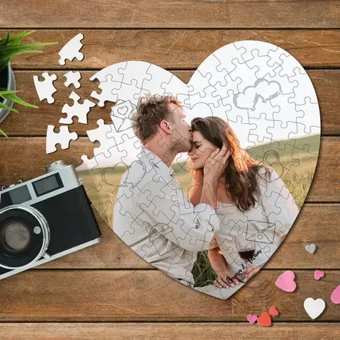 Fényképes puzzle - LOVE szívecske
