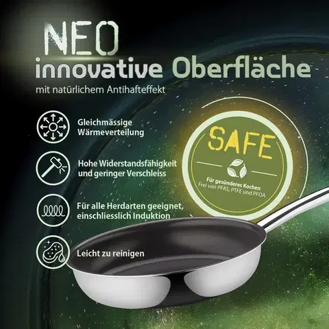 Serpenyő Ø 24 cm – Orion Expert Neo Multi-Layer Lunasol - 601402