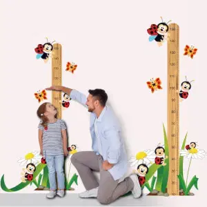 Gyerekszoba falmatrica - Katicás magasságmérő