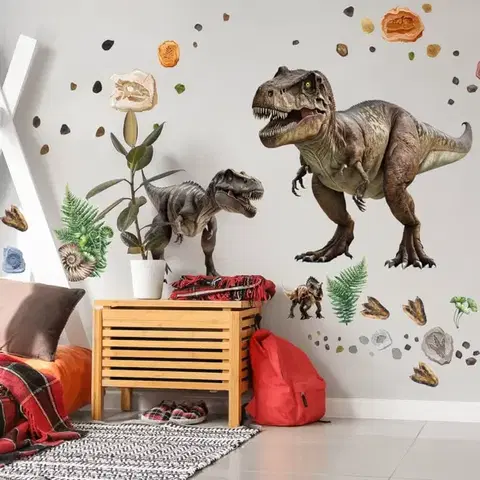 Dinoszauruszok - Triceratopsz és Tirannoszaurusz Rex falmatrica, tekintsd meg a dinók világát