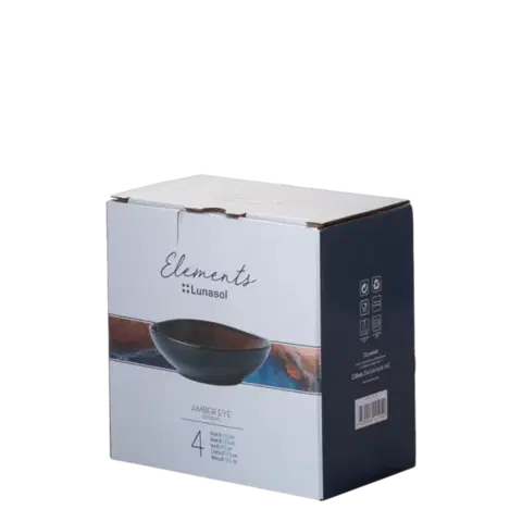 4 darabos tálkakészlet — Elements Amber Eye Organic - 493191