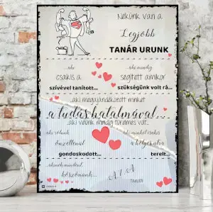 Ajándék tanárnak - Egyedi táblák pedagógusoknak