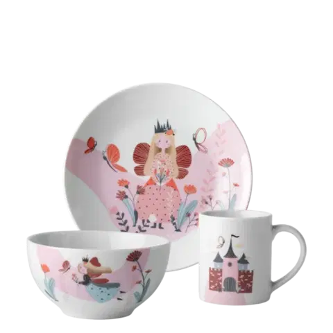 Princess gyermek porcelán étkészlet 3 db – KIDS WORLD - W0184