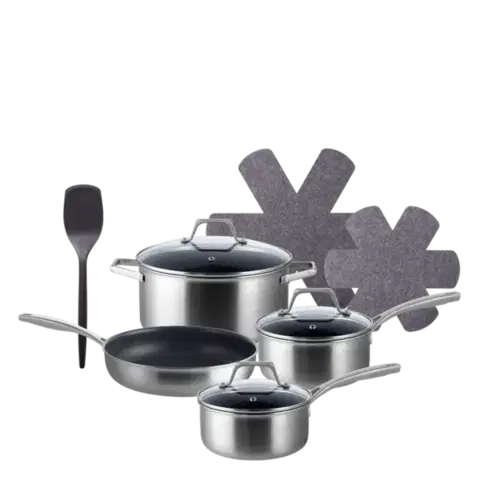 10 részes kezdőkészlet edényekkel és serpenyőkkel — Sirius Terra Multi-layer Lunasol - 601214