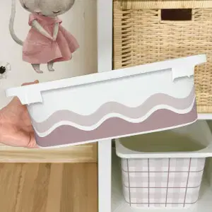 Matrica az IKEA TROFAST dobozra – Blush Pink geometrikus minták