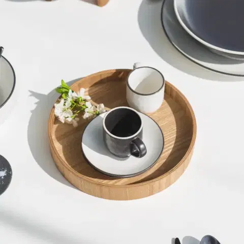 Kerek tálca Ø 22 cm, M: 3.5 cm – Elements Wood kőris - 593977