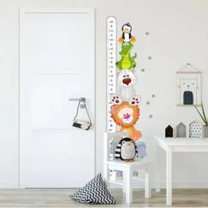 Gyerekszoba falmatrica - Állatkás magasságmérő 180cm