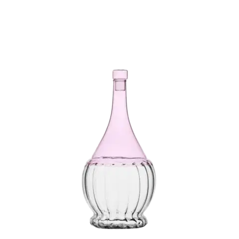 Üvegpalack rózsaszín/áttetsző kupakkal 1,1 l - 983083