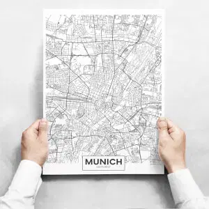 Fali dekoráció - Map of Munich II