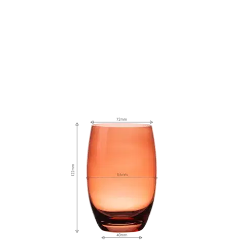 Poharak piros 460 ml 6 db - Optima Glas Lunasol 6 db - Optima Glas Lunasol - 322835
