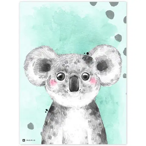 Falikép - Színes koala maci